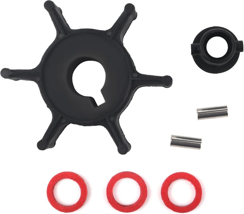 QUICKMARINE 646-44352 Marine Water Pump Impeller Service Kit fits Yamaha 2 Stroke 2 HP Boat Outboard Motor Replacement 646-44352-01 646-44352-00 Sierra 18-3072 - Image 5